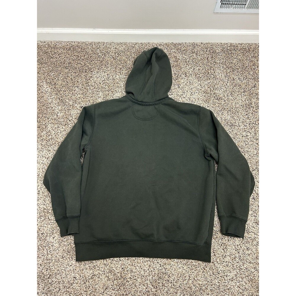 Carhartt Rain Defender Loose Fit Fleece Hoodie Dark Green Workwear Men's Size L - Picture 6 of 8